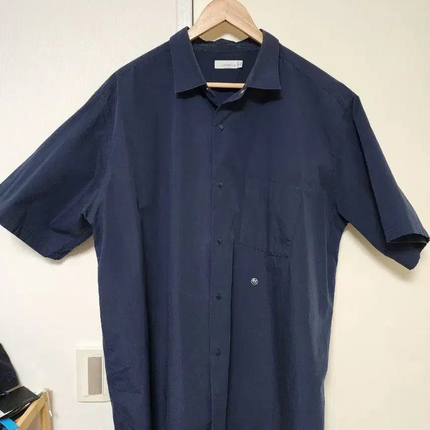 [BUNJANG] Nanamica Regular Collar Wind Shirt Dark Navy XL / 나나미카 레귤러 칼라 윈드 셔츠 다크네이비 XL