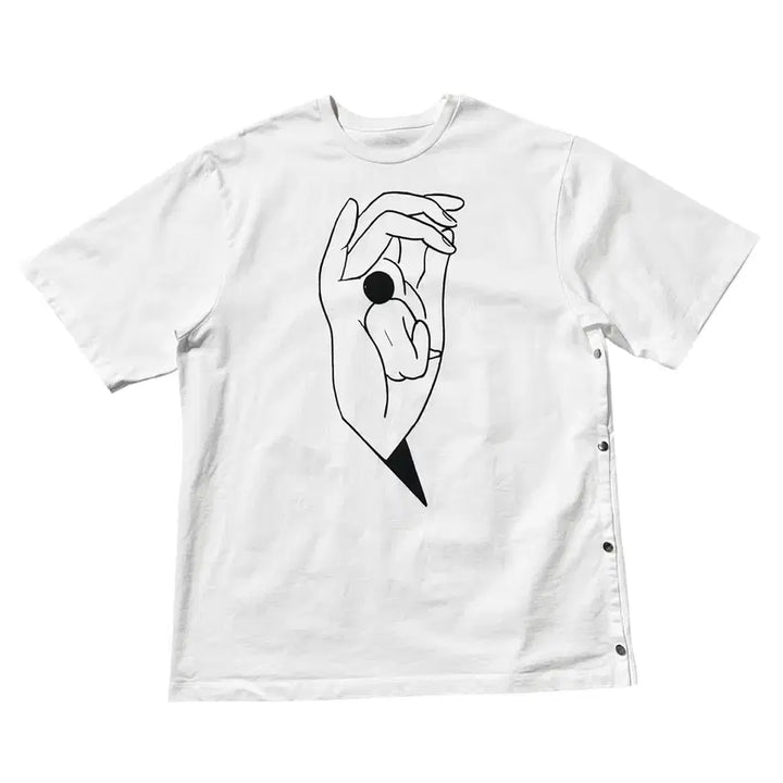 [BUNJANG] Lemaire x Tomaga Side Button Print T-Shirt / [XL] Lemaire 르메르 x 토마가 사이드버튼 프린트 반팔 티셔츠