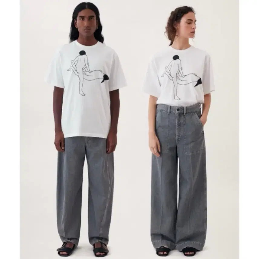 [BUNJANG] Lemaire x Tomaga Side Button Print T-Shirt / [XL] Lemaire 르메르 x 토마가 사이드버튼 프린트 반팔 티셔츠
