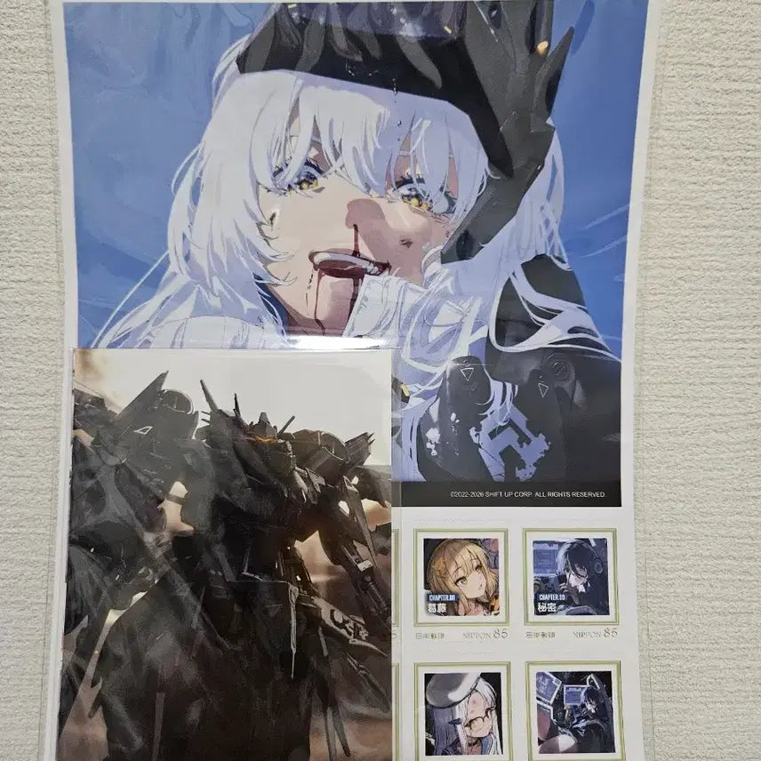 [BUNJANG] Goddess of Victory: NIKKE The Memoir Stamp &amp; Postcard Set Chapter 05-09 / 신상품)니케 The Memoir 우표 &amp; 엽서 세트 챕터 05-09