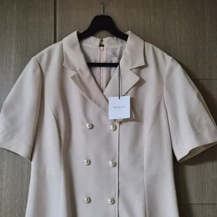 [BUNJANG] Kenneth Lady Pearl Button Short Sleeve Midi Dress / 케네스레이디 진주버튼 반팔 원피스 66