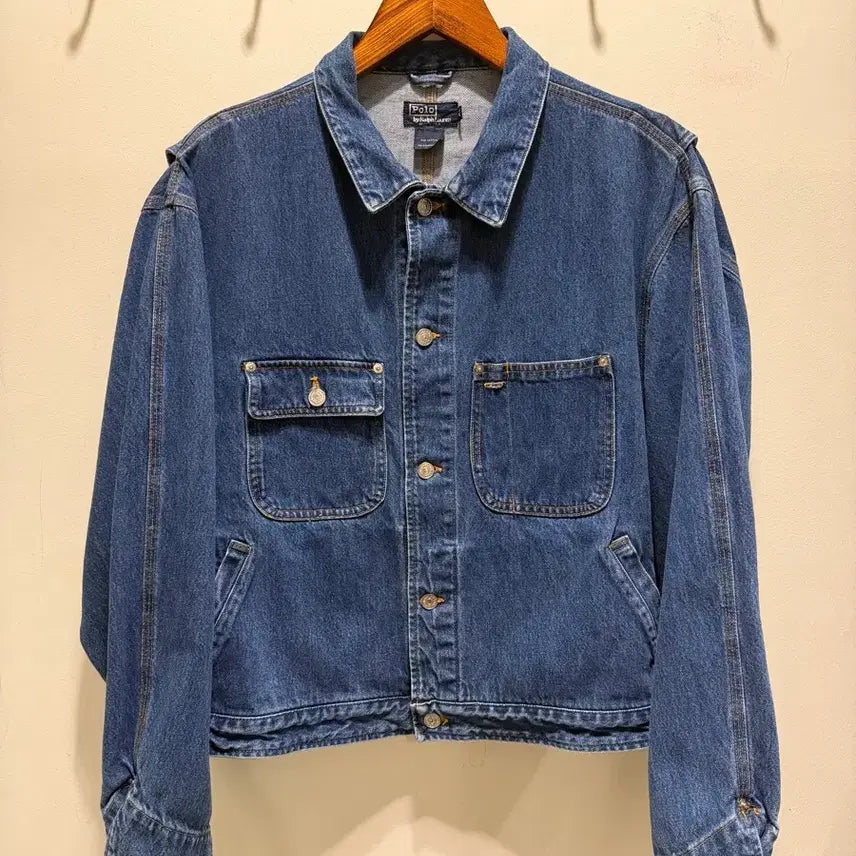 [BUNJANG] Polo Ralph Lauren Denim Dungaree Jacket XL / 폴로 랄프로렌 데님 덩가리 자켓 XL