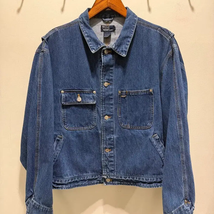[BUNJANG] Polo Ralph Lauren Denim Dungaree Jacket XL / 폴로 랄프로렌 데님 덩가리 자켓 XL