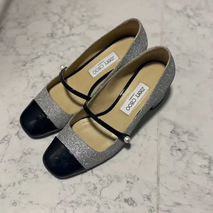 [BUNJANG] Jimmy Choo Elisa 45 Mary Jane Glitter Heels (Size 38) / 지미추 엘리사45 메리제인