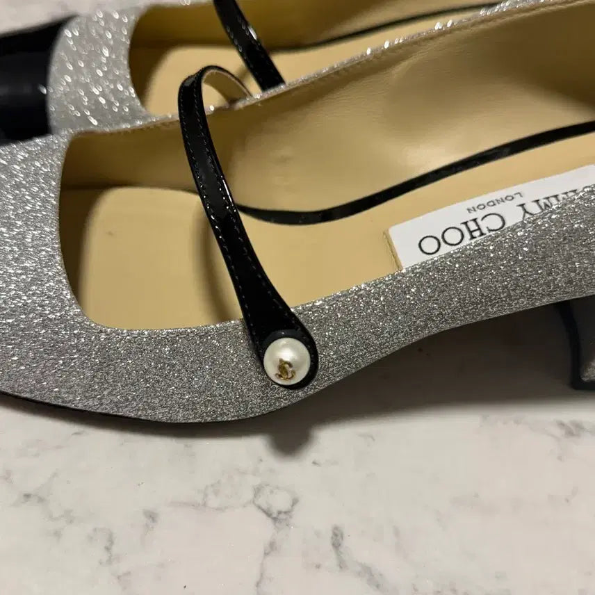 [BUNJANG] Jimmy Choo Elisa 45 Mary Jane Glitter Heels (Size 38) / 지미추 엘리사45 메리제인