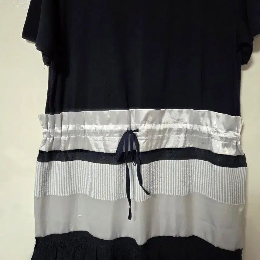 [SOLD OUT] 유니끄 UNIQHE 블랙 배색 롱 원피스
