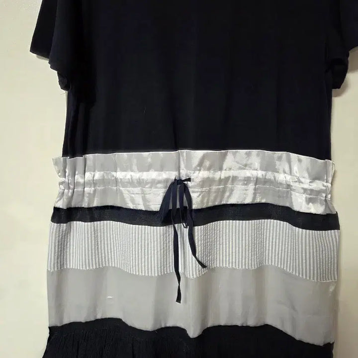 [SOLD OUT] 유니끄 UNIQHE 블랙 배색 롱 원피스