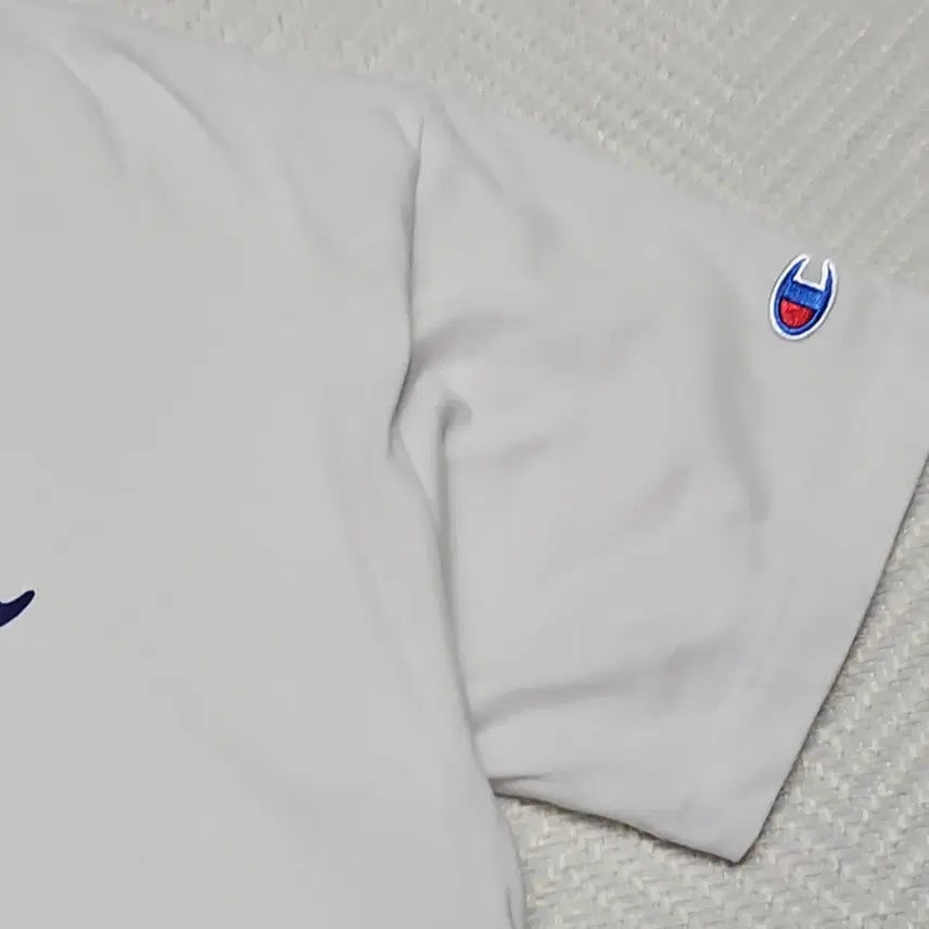 [BUNJANG] Champion Logo Crop Short Sleeve T-Shirt White XS / 챔피온 로고 크롭 반팔 티셔츠 화이트 Xs