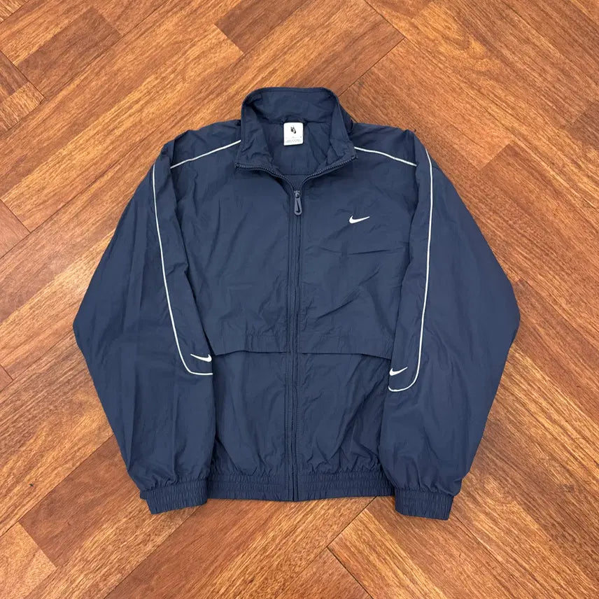 [BUNJANG] Nike NSW Solo Swoosh Woven Jacket Thunder Blue / L 나이키 NSW 솔로 스우시 우븐 썬더블루 바람막이 자켓