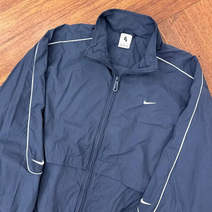 [BUNJANG] Nike NSW Solo Swoosh Woven Jacket Thunder Blue / L 나이키 NSW 솔로 스우시 우븐 썬더블루 바람막이 자켓