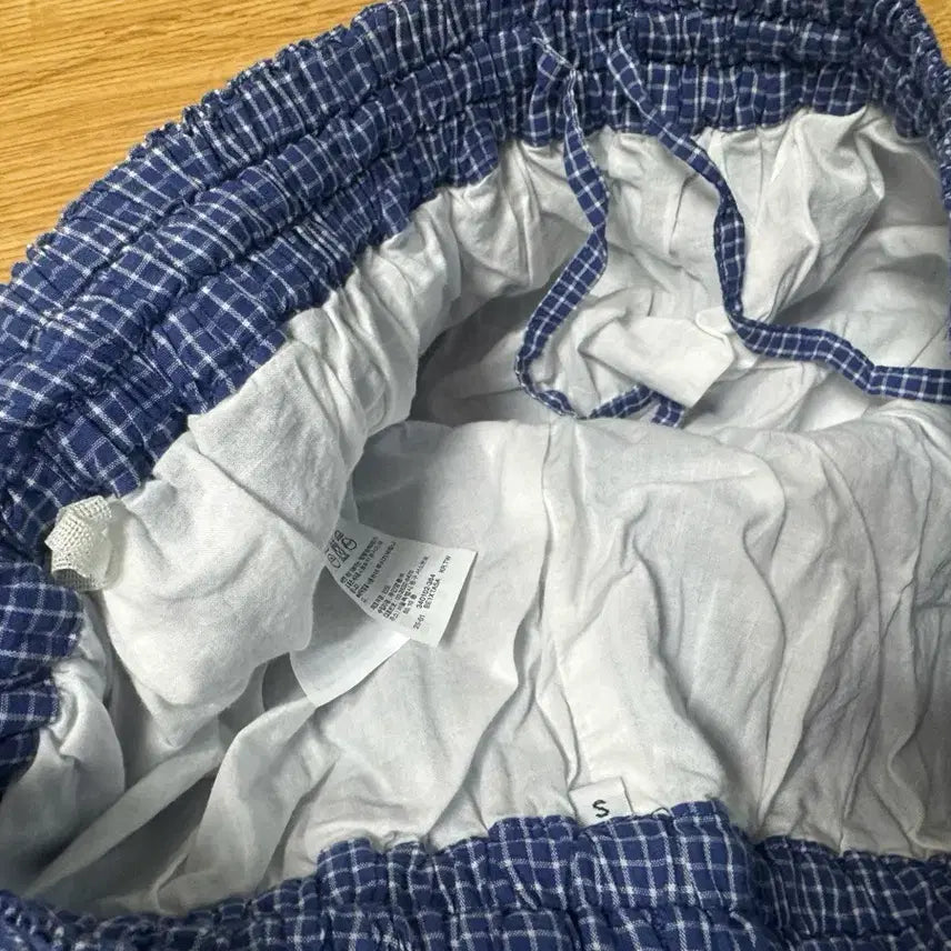 [BUNJANG] Muji Blue Check Long Skirt / 무인양품 블루 체크 롱 스커트