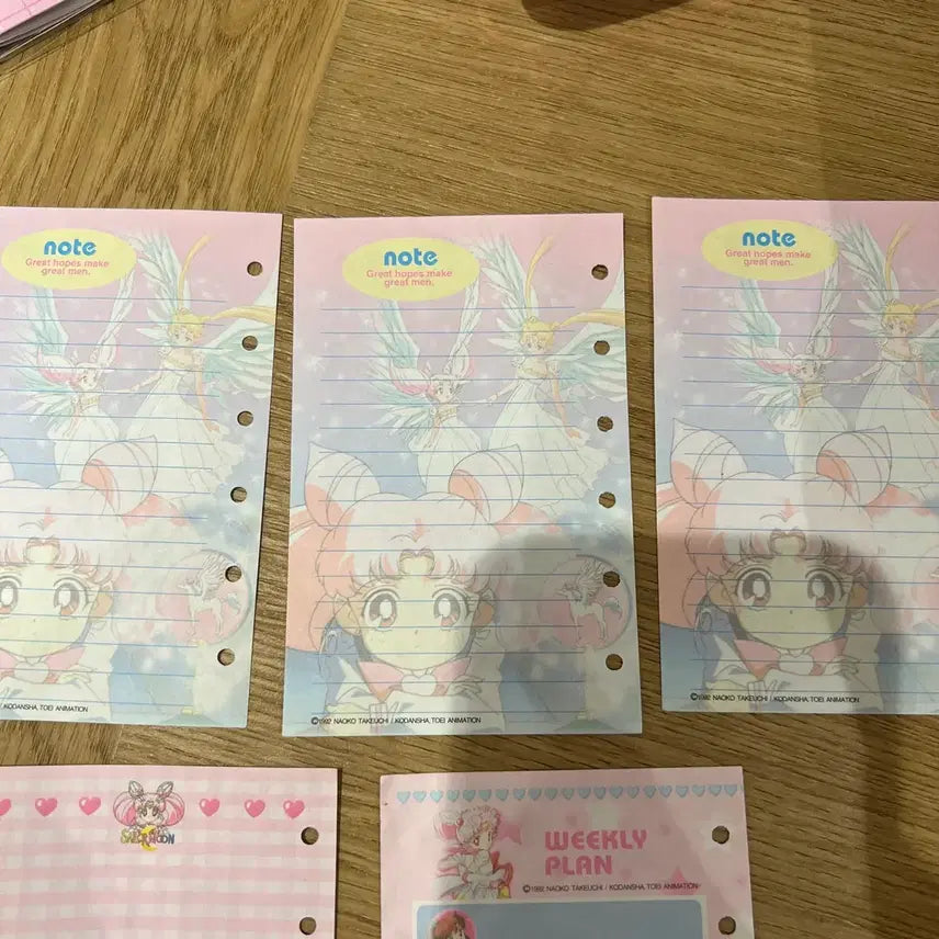 [BUNJANG] Sailor Moon 6-Ring Diary Inserts Set - Vintage Collection / 세일러문 6공 다이어리 속지 모음 고전제품 그시절제품 희소