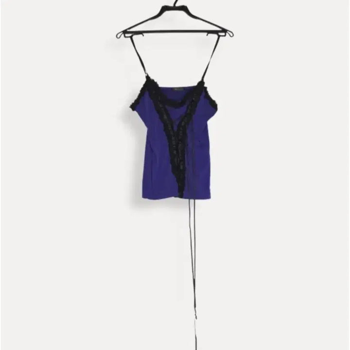 [BUNJANG] SKY BOMBER Lace Trimmed Sleeveless Cropped Tank Top / SKY BOMBER 레이스 트리밍 슬리브리스 크롭 나시