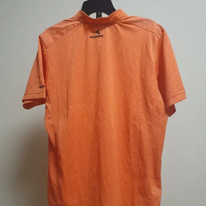 [BUNJANG] Diadora Orange Half-Zip Short Sleeve T-Shirt Women&