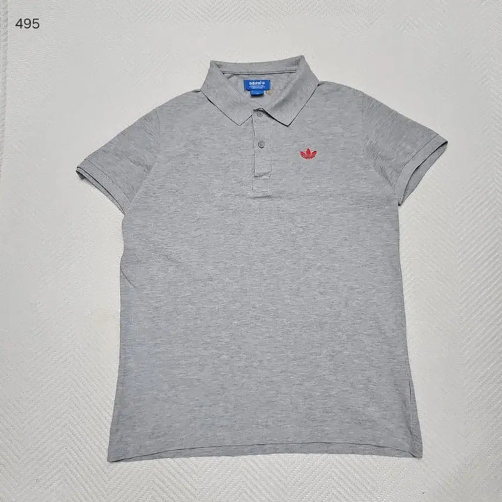 [BUNJANG] Adidas Three-Stripes Logo Polo Shirt Grey / 아디다스 삼선 로고 폴로티 그레이