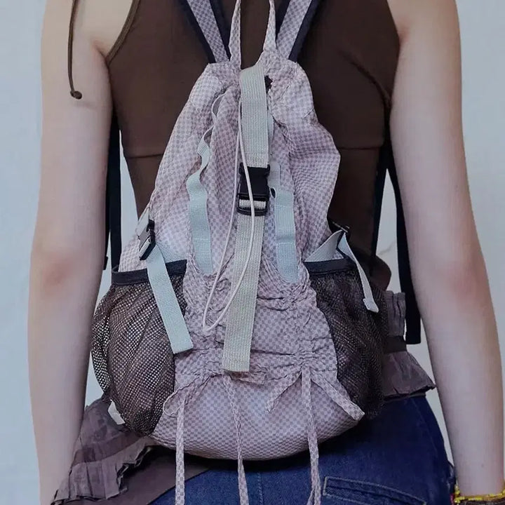 [BUNJANG] Rockfish Weatherway Lightweight Backpack Pink Check / (새상품)락피쉬웨더웨이 LIGHT WEIGHT BACKPACK 백팩