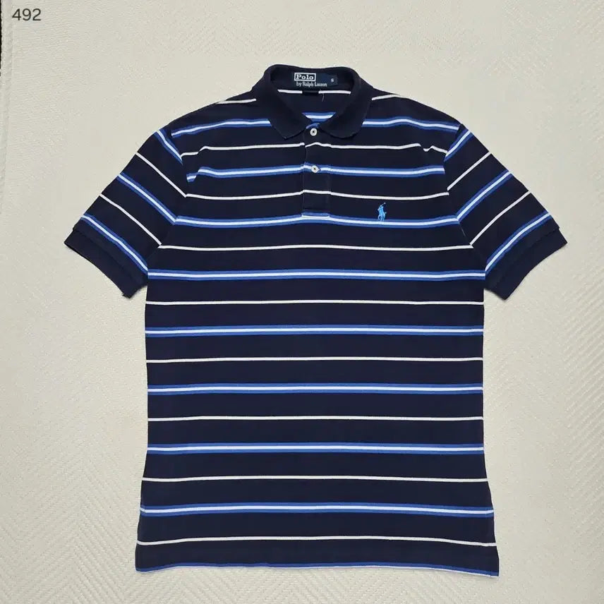 [BUNJANG] Polo Ralph Lauren Striped Short Sleeve Polo Shirt / 폴로 랄프로렌 스트라이프 반팔 카라티
