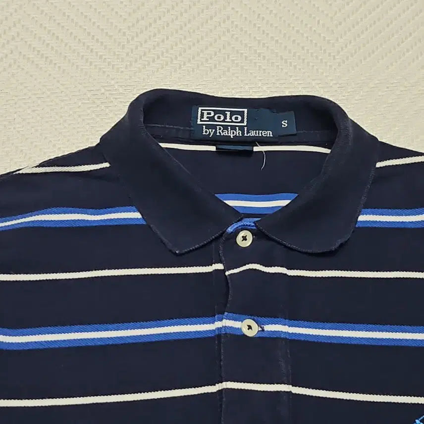 [BUNJANG] Polo Ralph Lauren Striped Short Sleeve Polo Shirt / 폴로 랄프로렌 스트라이프 반팔 카라티