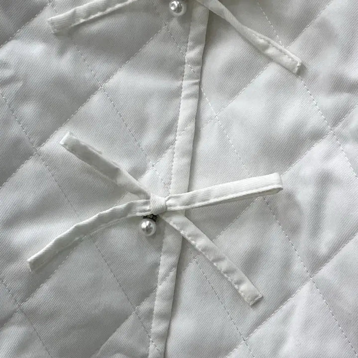 [BUNJANG] Japanese Quilting Jacket White / 일본 여성자켓 봄잠바 퀼팅 자켓 화이트 새상품급