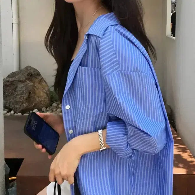 [BUNJANG] Siyaju Oversized Lounge Shirt / (새상품)시야쥬 오버핏 라운지st 셔츠