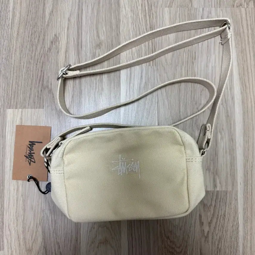 [BUNJANG] Stussy Canvas Side Pouch Natural / 스투시 캔버스 사이드 파우치 내추럴