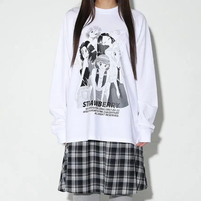 [BUNJANG] Wonder Visitor Strawberry Long Sleeve T-Shirt (New) / (새상품) 원더비지터 스트로베리 긴팔 티셔츠 - 무신사 품절 상품
