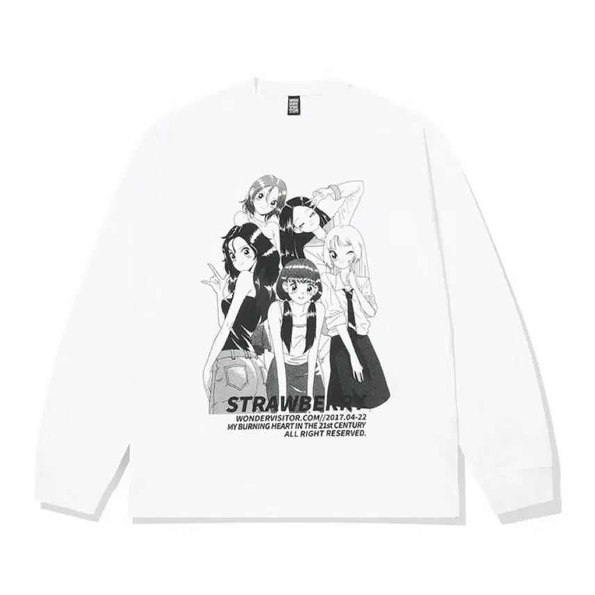 [BUNJANG] Wonder Visitor Strawberry Long Sleeve T-Shirt (New) / (새상품) 원더비지터 스트로베리 긴팔 티셔츠 - 무신사 품절 상품