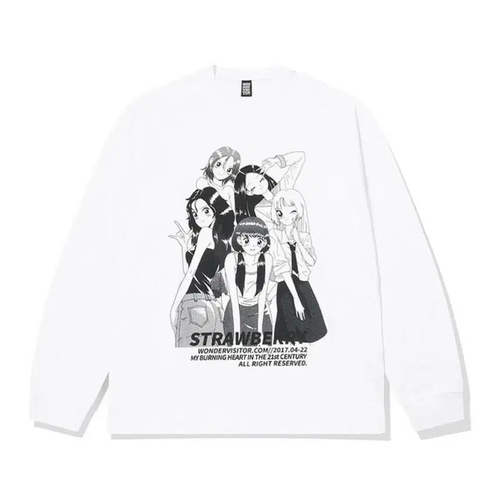 [BUNJANG] Wonder Visitor Strawberry Long Sleeve T-Shirt (New) / (새상품) 원더비지터 스트로베리 긴팔 티셔츠 - 무신사 품절 상품