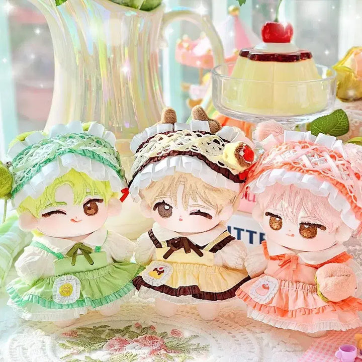 [BUNJANG] 10cm Cotton Doll Clothing Pudding Maid Outfit / 무속성 10cm 솜인형 의상 인형옷 푸딩메이드 양도 판매합니다