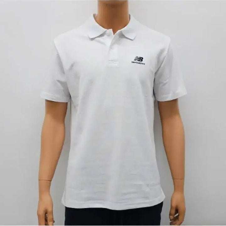 [BUNJANG] New Balance Short Sleeve Polo Shirt White Black / 뉴발란스  반팔 화이트, 블랙 폴로티