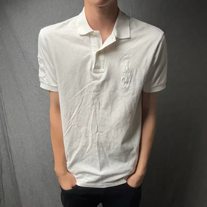 [BUNJANG] Polo Ralph Lauren Big Pony White T-Shirt / 폴로 빅포니 화이트 반팔