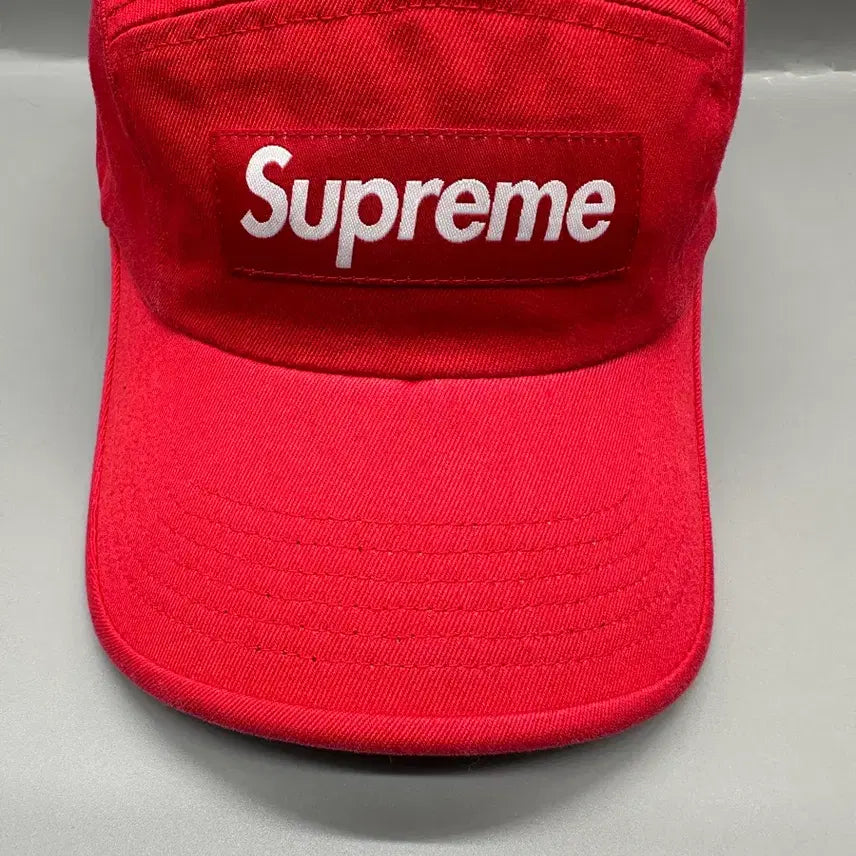 [BUNJANG] Supreme 23FW Washed Chino Twill Camp Cap Red / 23FW 슈프림 워시드 치노 트윌 캠프캡 레드