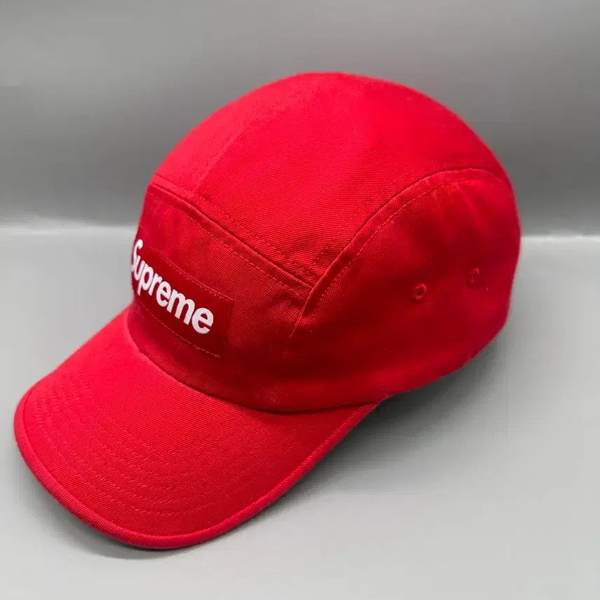 [BUNJANG] Supreme 23FW Washed Chino Twill Camp Cap Red / 23FW 슈프림 워시드 치노 트윌 캠프캡 레드