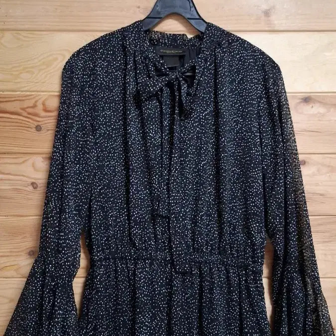 [BUNJANG] Donacaran New York Chiffon Flower Long Dress / 도나카란 뉴욕 쉬폰 플라워 롱 원피스