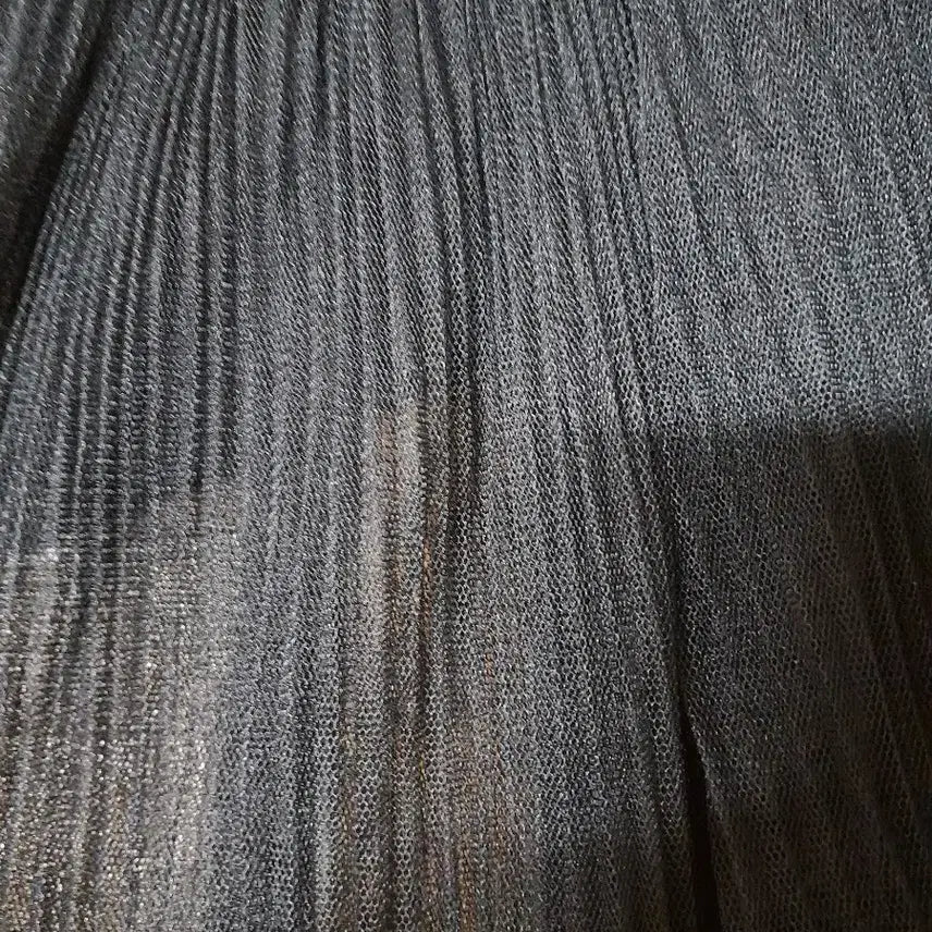 [BUNJANG] Knit Pleated Skirt with Sheer Ruffle Hem / 니트 플리츠 스커트