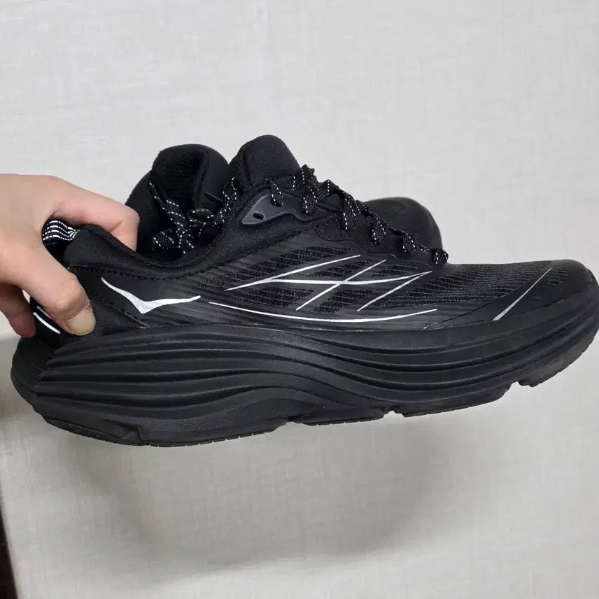 [BUNJANG] Hoka Bondi 8 TS Cage Black Silver Running Shoes / 호카 본디 8 TS 케이지 블랙실버 1155391-BKSV 운동화 260