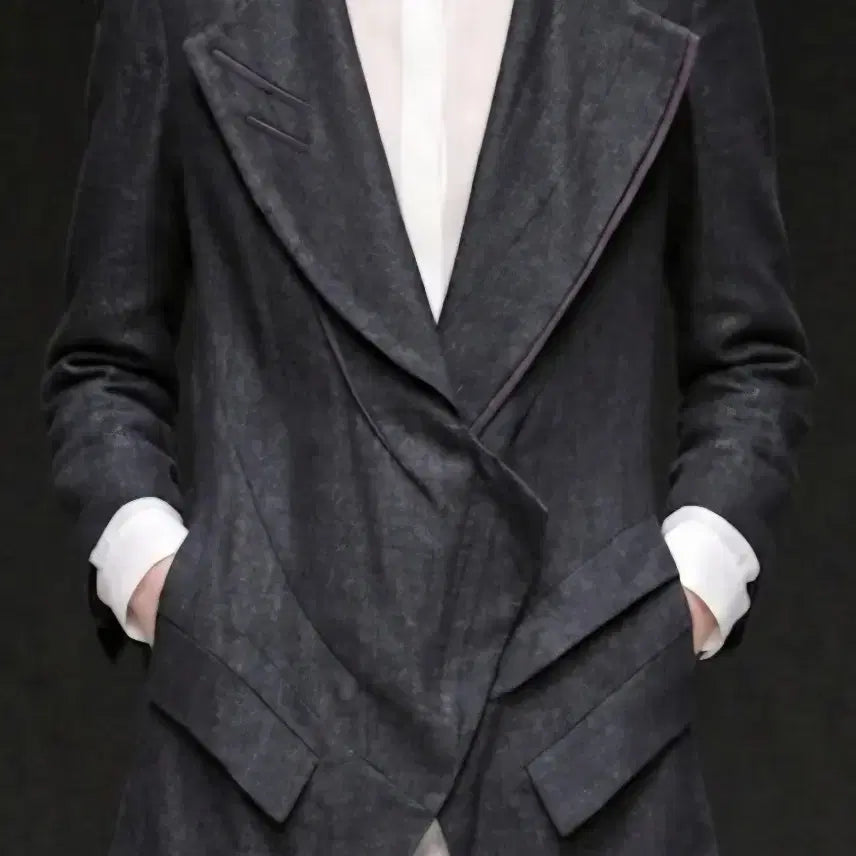 [BUNJANG] Objet K Rap Style Jacket Dark Gray / 오브제 K 랩 스타일 재킷 진회색
