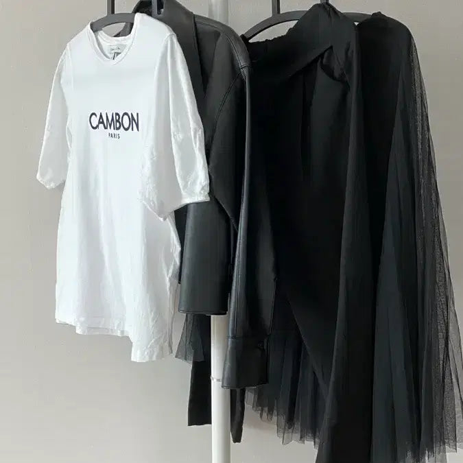 [BUNJANG] Faux Leather Shirt Jacket &amp; Coord Set (Includes New Item) / 레자셔츠자켓 코디세트(새상품포함)