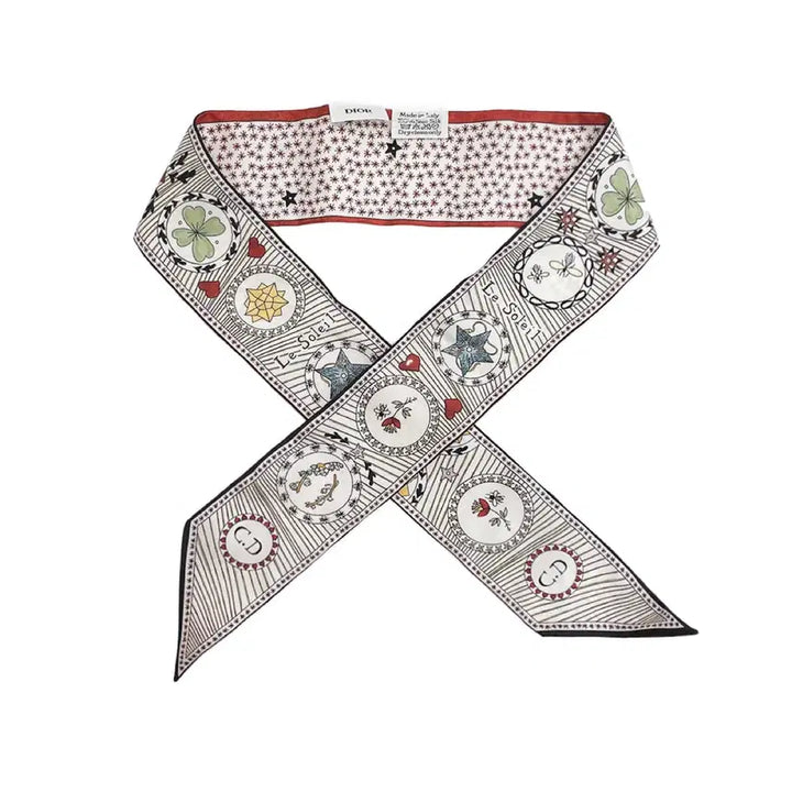 [BUNJANG] Dior Le Solei Tarot Mitzah Scarf White / 디올 르 솔레이 타로 미차 스카프 화이트