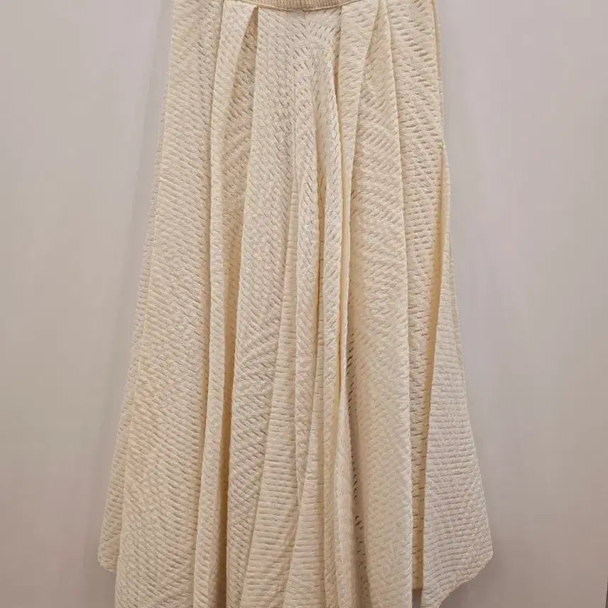 [BUNJANG] HANSOME Knit Flare Long Skirt Ivory / 한섬 니트플레어 롱스커트