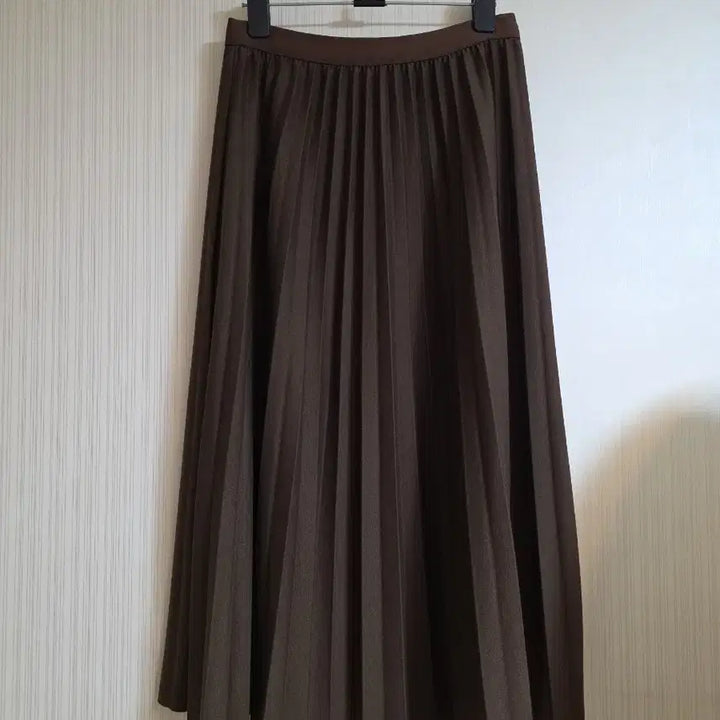 [BUNJANG] Brown Pleated Long Skirt / 브라운 플리츠 롱 스커트