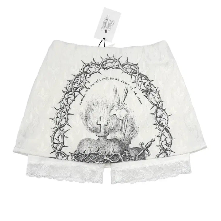 [BUNJANG] Elfsom Elfsom Elfsom Archives Heart Layered Skirt / 엘프엘프엘프 아카이브스 앤틱 레이어드 스커트(하트)