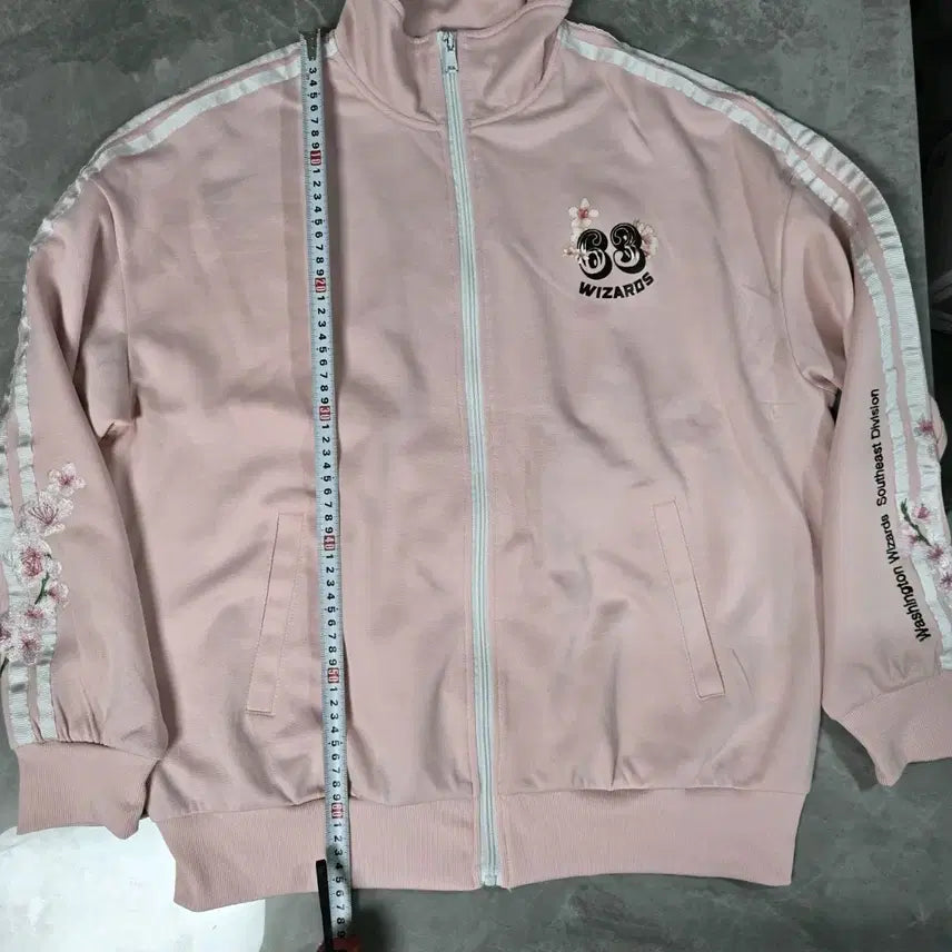 [BUNJANG] Washington Wizards Pink Floral Embroidered Training Suit Set / 워싱턴 위저즈 핑크 트레이닝복 세트