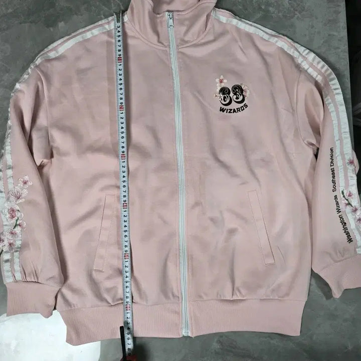 [BUNJANG] Washington Wizards Pink Floral Embroidered Training Suit Set / 워싱턴 위저즈 핑크 트레이닝복 세트