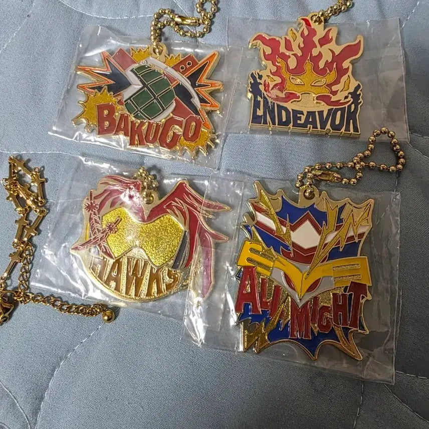 [BUNJANG] My Hero Academia Keychain 4-Set (Sealed) / 나의 히어로 아카데미 키링 4종 세트 (미개봉)