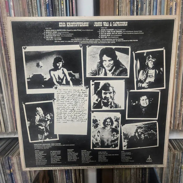 [BUNJANG] Kris Kristofferson LP Vinyl Record / 크리스 크리스토퍼슨 LP판