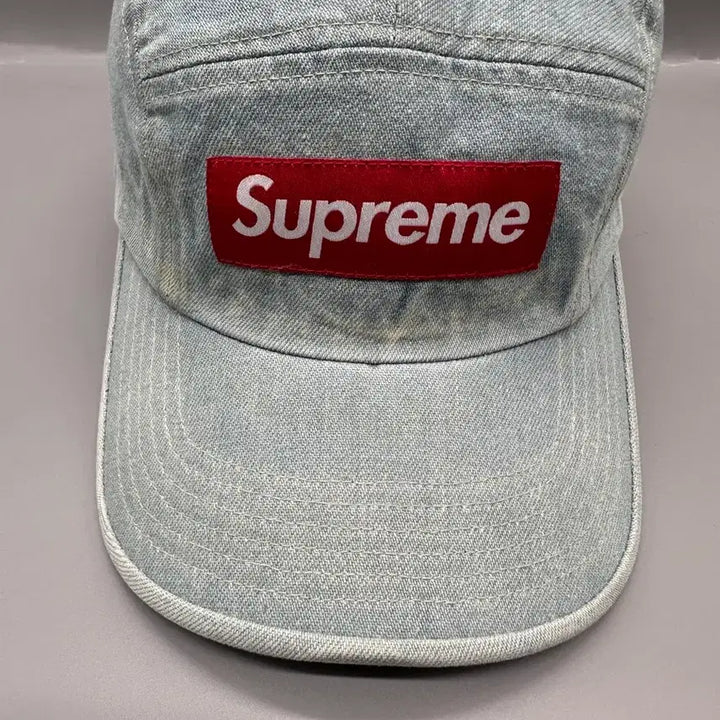 [BUNJANG] Supreme 21SS Washed Chino Twill Camp Cap Denim / 21SS 슈프림 워시드 치노 트윌 캠프캡 데님