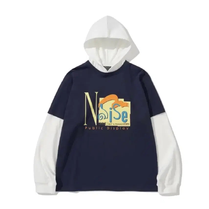 [BUNJANG] Teket Noise Layered Hooded Tee - Size M / [Teket]테켓 Noise Layered Hooded Tee 레이어드티