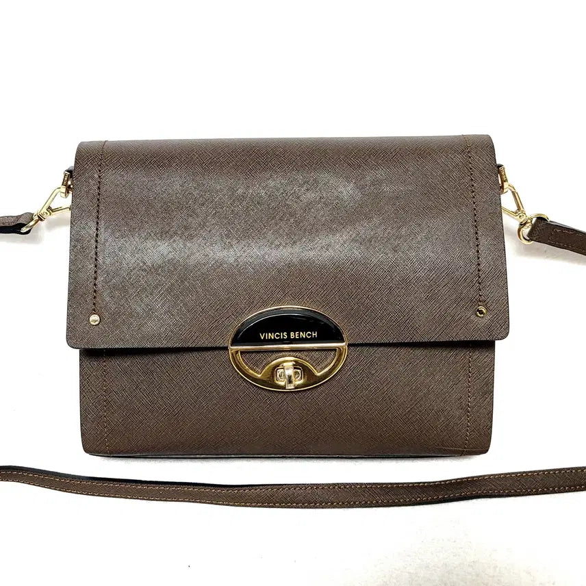[BUNJANG] Vincis Bench Genuine Leather Crossbody Bag / 정품)빈치스벤치 가방(소가죽 크로스백)