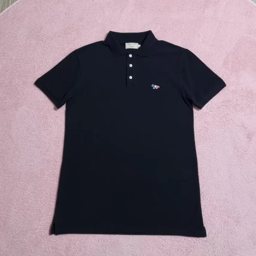 [BUNJANG] Maison Kitsuné Cotton Short Sleeve Polo T-Shirt Black / (정품)메종키츠네 카라 반팔 티셔츠